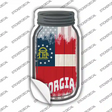 Georgia | USA Flag Novelty Mason Jar Sticker Decal Small