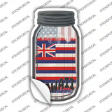 Hawaii | USA Flag Novelty Mason Jar Sticker Decal Small