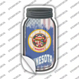 Minnesota | USA Flag Novelty Mason Jar Sticker Decal Small