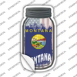 Montana | USA Flag Novelty Mason Jar Sticker Decal Small