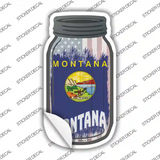 Montana | USA Flag Novelty Mason Jar Sticker Decal Small