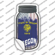 Oregon | USA Flag Novelty Mason Jar Sticker Decal Small