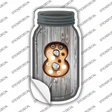8 Bulb Lettering Novelty Mason Jar Sticker Decal
