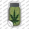 Weed Leaf Green Plaid Novelty Mason Jar Sticker Decal Small