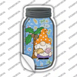 Gnome With Shells Novelty Mason Jar Sticker Decal Small