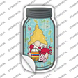 Gnome With Crab Novelty Mason Jar Sticker Decal Small