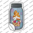 Gnome With Laundry Novelty Mason Jar Sticker Decal Small