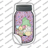 Gnome With Chick and Egg Novelty Mason Jar Sticker Decal Small