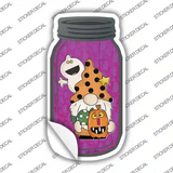 Gnome With Flying Ghost Novelty Mason Jar Sticker Decal Small