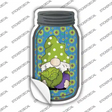 Gnome With Eggplant Novelty Mason Jar Sticker Decal Small