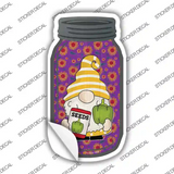 Gnome With Pepper Seeds Novelty Mason Jar Sticker Decal Small