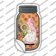 Gnome With Sunflower Novelty Mason Jar Sticker Decal Small