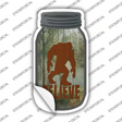 Bigfoot Shadow Believe Novelty Mason Jar Sticker Decal Small