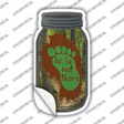 He Is Out There Footprint Novelty Mason Jar Sticker Decal Small