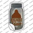 Bigfoot Believer Shadow Novelty Mason Jar Sticker Decal Small