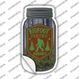 Bigfoot Hunting Permit Novelty Mason Jar Sticker Decal Small