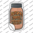 Autum Leaves and Pumpkins Novelty Mason Jar Sticker Decal Small