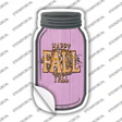 Happy Fall Yall Pink Novelty Mason Jar Sticker Decal Small