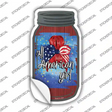 All American Girl Buns Red Novelty Mason Jar Sticker Decal Small