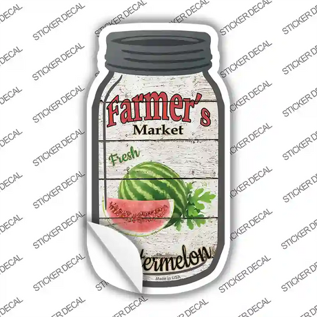 Watermelon Farmers Market Novelty Mason Jar Sticker Decal Small