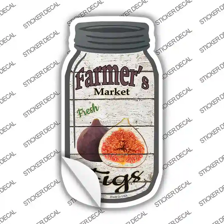 Figs Farmers Market Novelty Mason Jar Sticker Decal Small