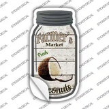 Coconuts Farmers Market Novelty Mason Jar Sticker Decal Small