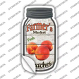 Peaches Farmers Market Novelty Mason Jar Sticker Decal Small