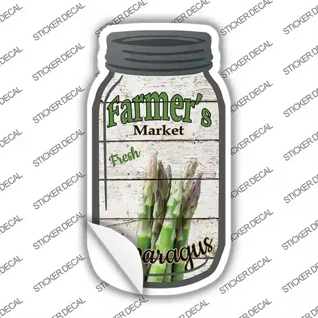 Asparagus Farmers Market Novelty Mason Jar Sticker Decal Small