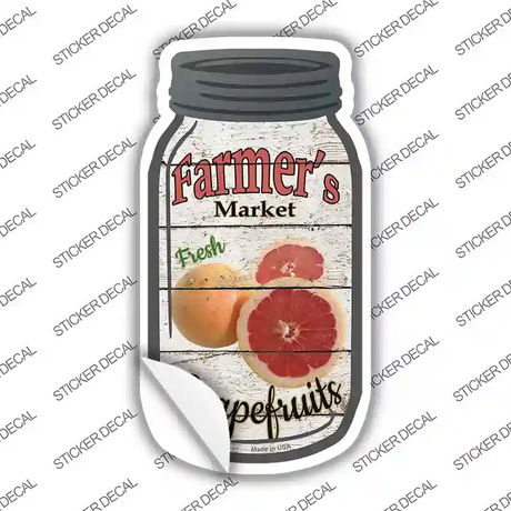 Graprefruits Farmers Market Novelty Mason Jar Sticker Decal Small