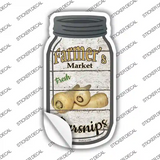 Parsnips Farmers Market Novelty Mason Jar Sticker Decal Small