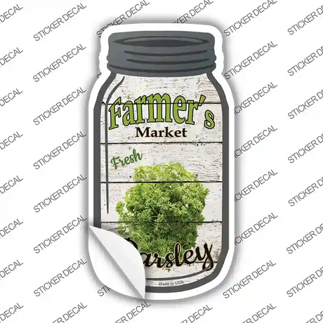 Parsley Farmers Market Novelty Mason Jar Sticker Decal Small