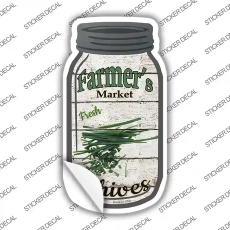 Chives Farmers Market Novelty Mason Jar Sticker Decal Small