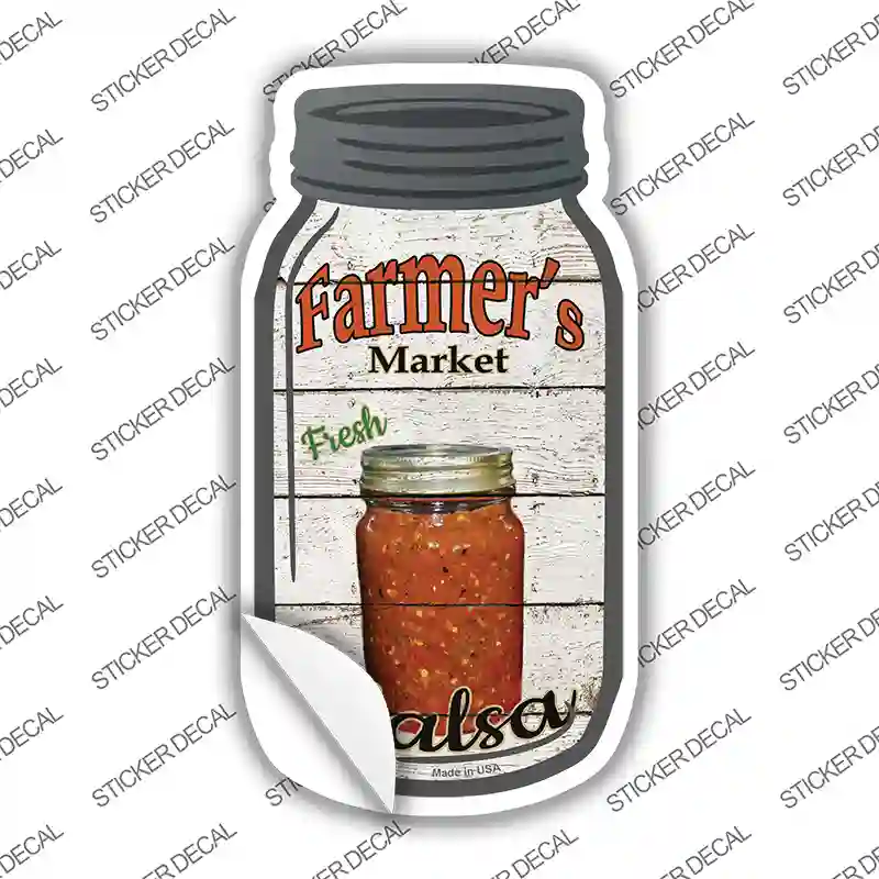 Salsa Farmers Market Novelty Mason Jar Sticker Decal Small