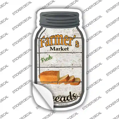 Breads Farmers Market Novelty Mason Jar Sticker Decal Small