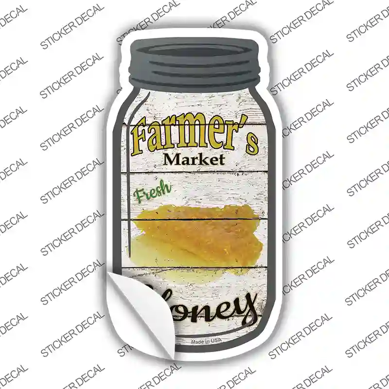 Honey Farmers Market Novelty Mason Jar Sticker Decal Small