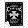 Live To Ride Novelty Rectangle Sticker Decal Small