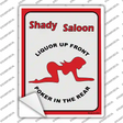 Shady Saloon Novelty Rectangle Sticker Decal Small