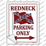 Redneck Only Novelty Rectangle Sticker Decal