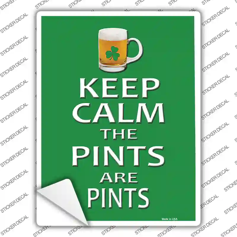 Pints Novelty Rectangle Sticker Decal Small