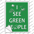 Green People Novelty Rectangle Sticker Decal Small