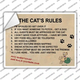 The Cats Rules Novelty Rectangle Sticker Decal Small