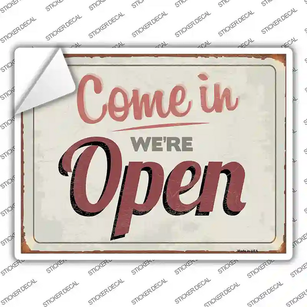 Were Open Novelty Rectangle Sticker Decal | Smart Blonde