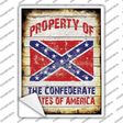 Property Of Confederate States Novelty Rectangle Sticker Decal Small