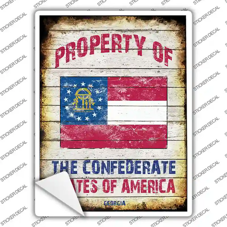 Property Of Georgia Novelty Rectangle Sticker Decal Small