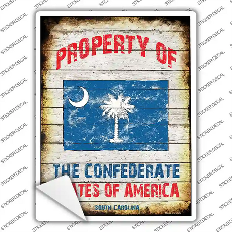 Property Of South Carolina Novelty Rectangle Sticker Decal Small