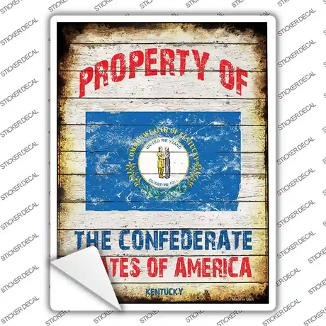 Property Of Kentucky Novelty Rectangle Sticker Decal Small