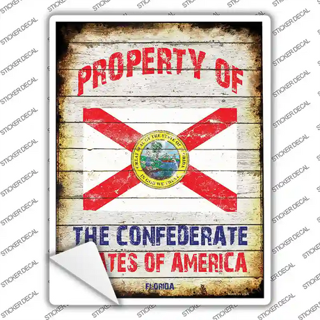 Property Of Florida Novelty Rectangle Sticker Decal Small