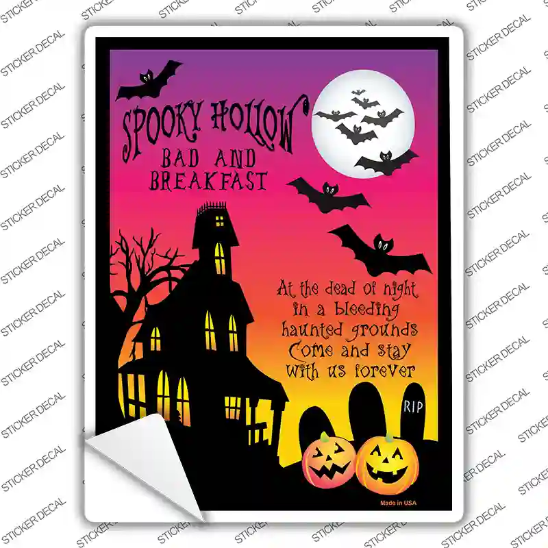 Spooky Hollow Novelty Rectangle Sticker Decal Small