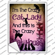 Crazy Cat Lady Novelty Rectangle Sticker Decal Small