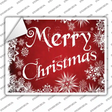 Merry Christmas Red Novelty Rectangle Sticker Decal